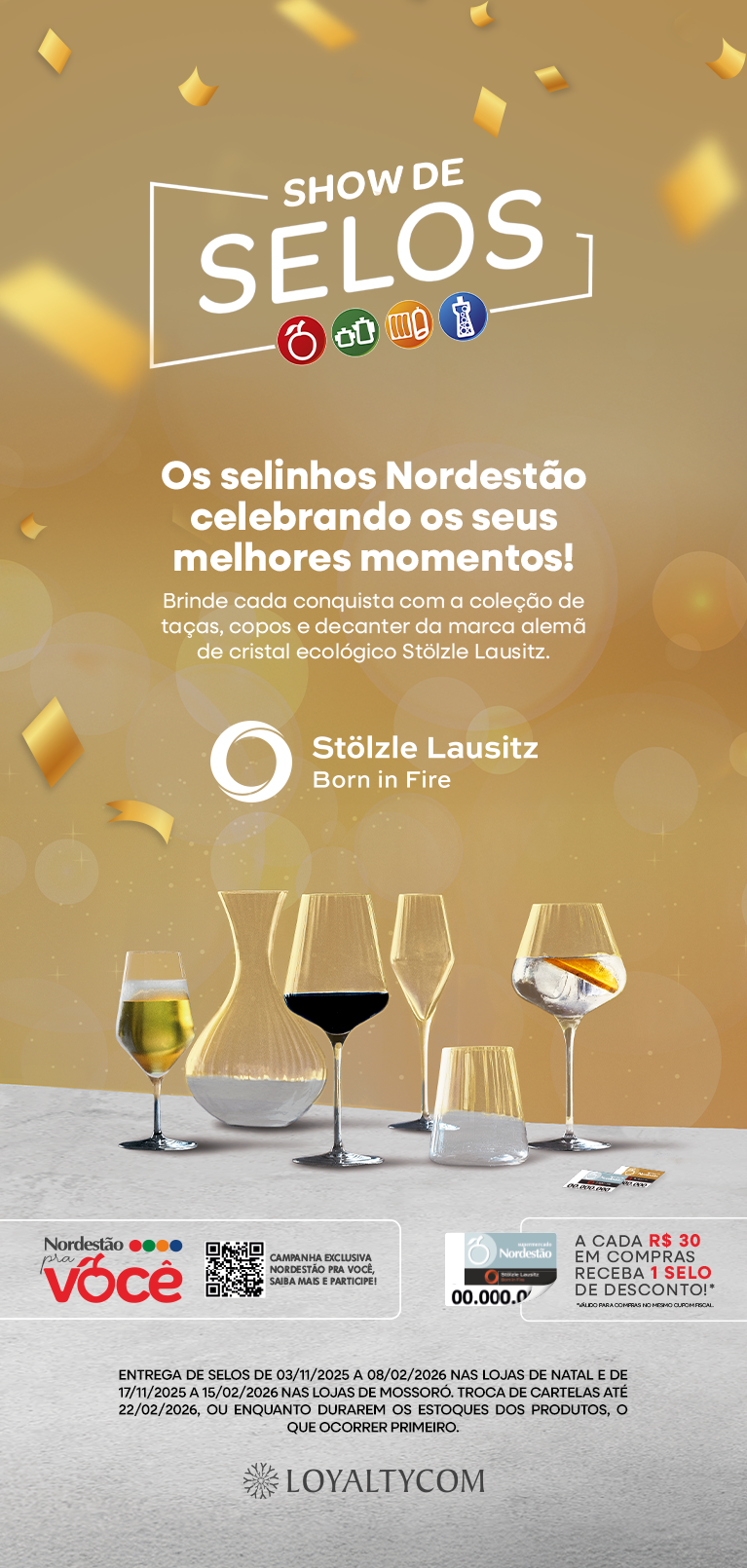 Arte campanha show de selos