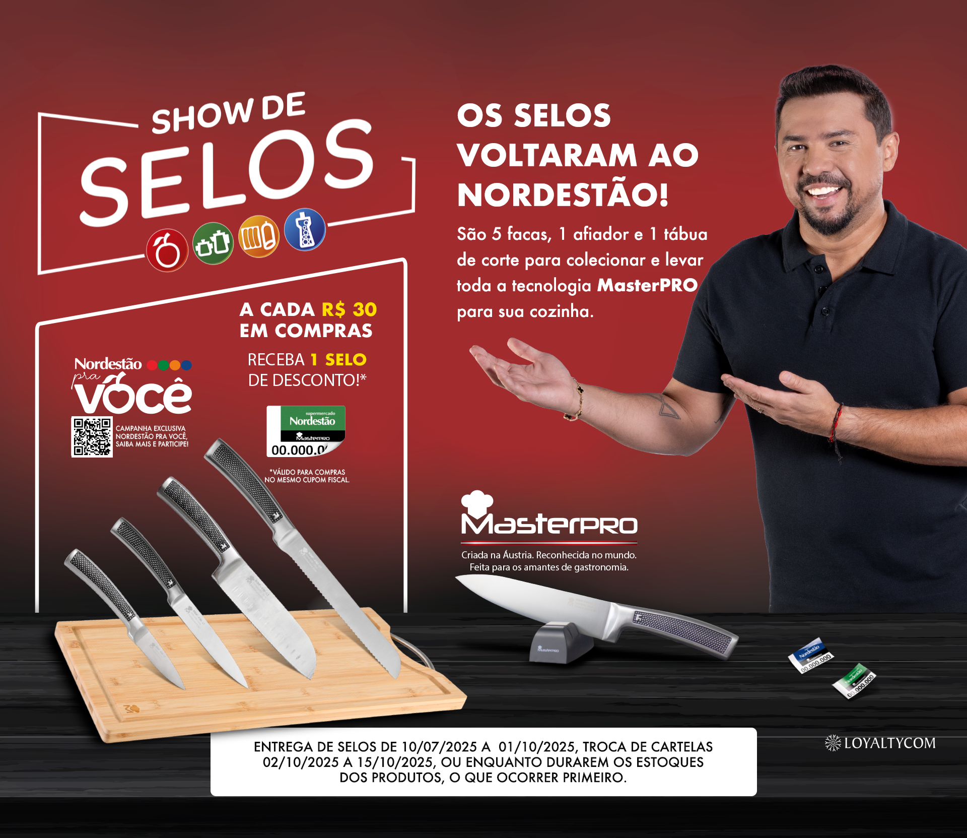 Arte campanha show de selos